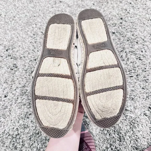 Coach Rhodelle Slip On Espradille Cream Floral Rose Casual Shoe Size 7.5 - Picture 6 of 8